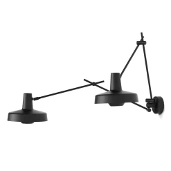 GRUPA Arigato seinävalaisin 2-lamppuinen 70 cm musta