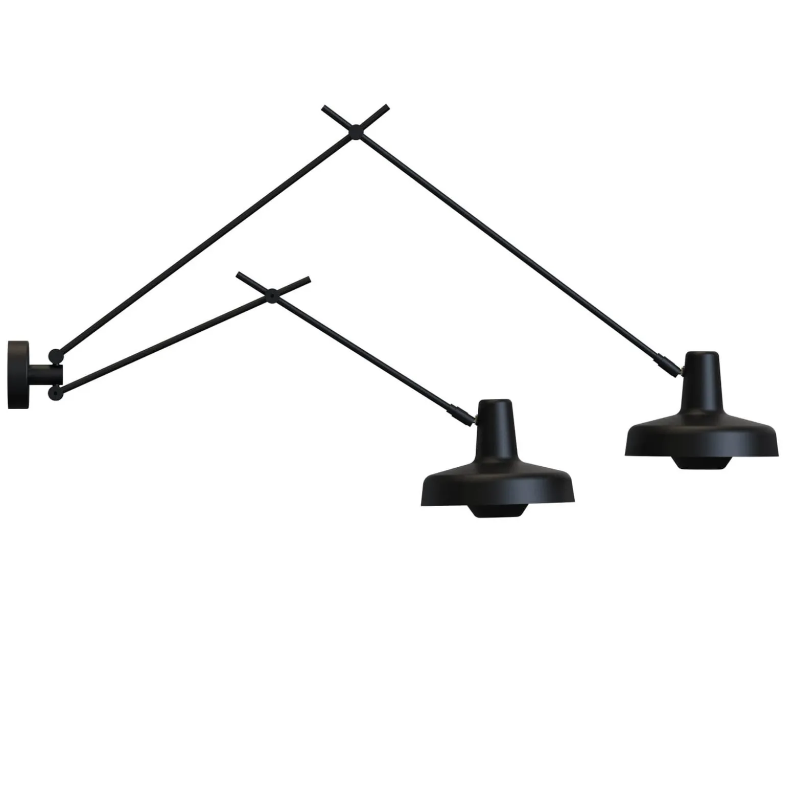 GRUPA Arigato seinävalaisin 2-valo 90cm musta