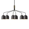 GUBI kattokruunu Howard 6-valo 134x73 cm gunmetal
