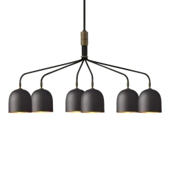 GUBI kattokruunu Howard 6-valo 134x73 cm gunmetal