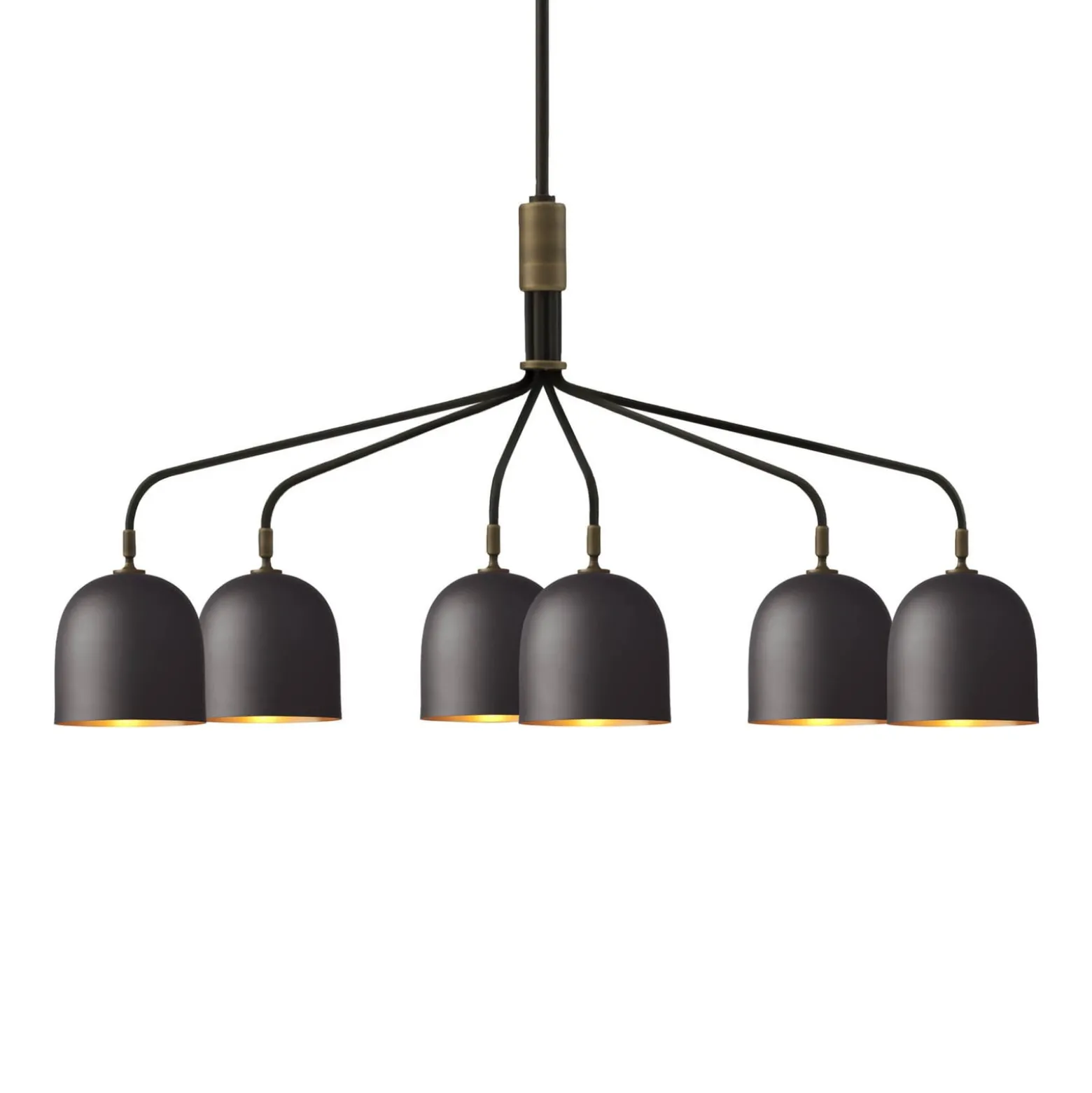 GUBI kattokruunu Howard 6-valo 134x73 cm gunmetal