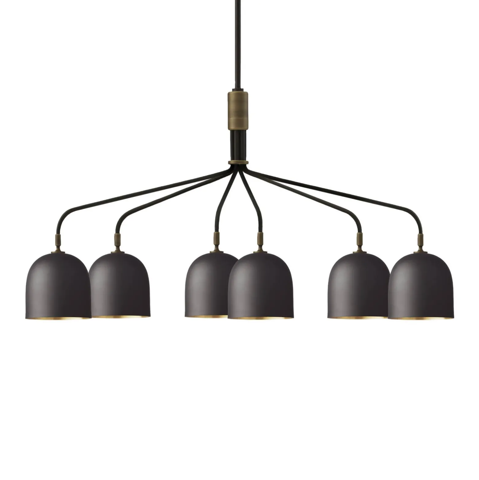 GUBI kattokruunu Howard 6-valo 134x73 cm gunmetal