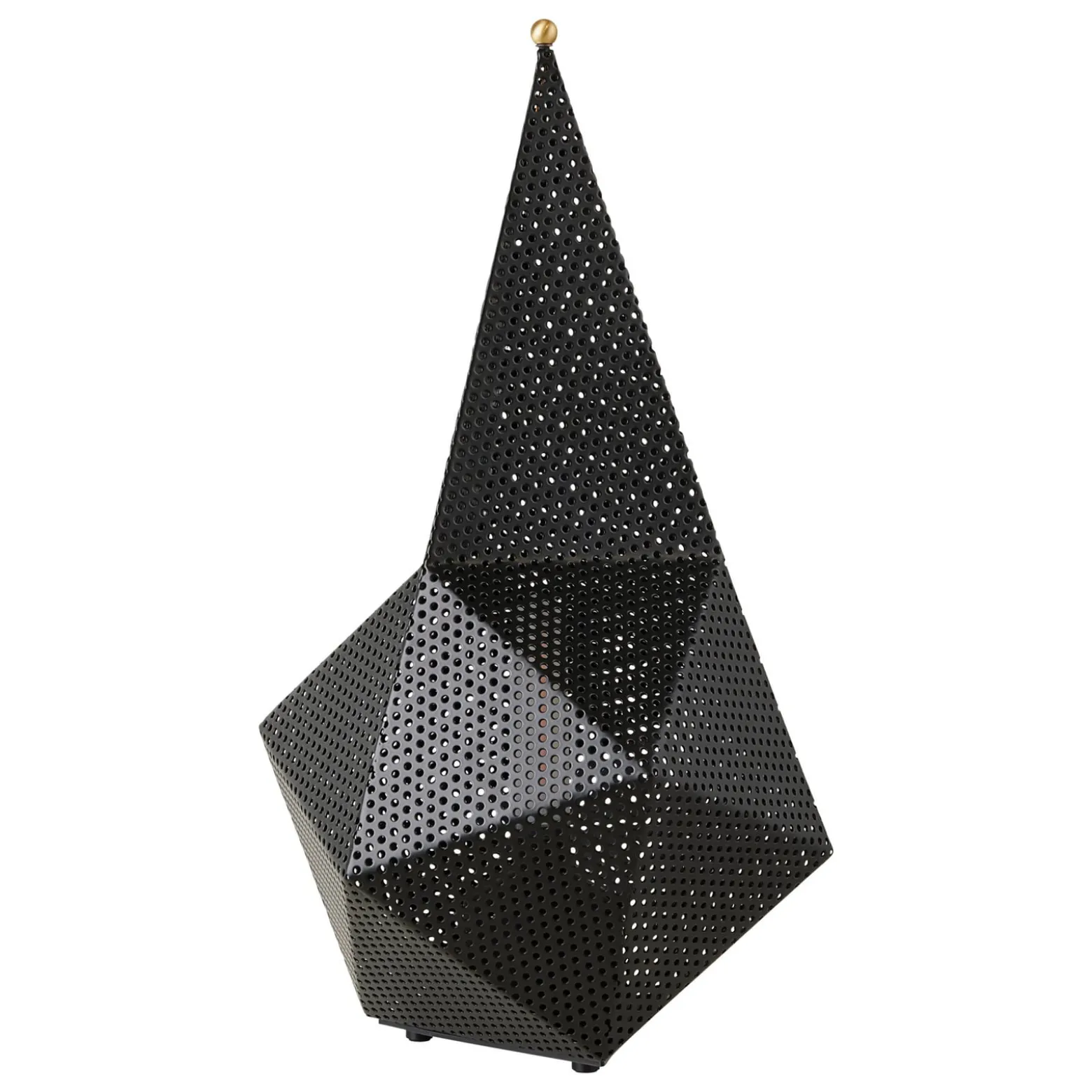 Gubi LED-akku-pöytävalaisin Bagdad, musta, korkeus 36 cm