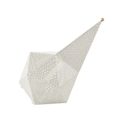 Gubi LED-akku-pöytävalaisin Bagdad, valkoinen, korkeus 36 cm, teräs