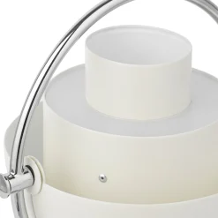 Gubi Multi-Lite -akkukäyttöinen pöytävalaisin, kromi/valkoinen, 30 cm