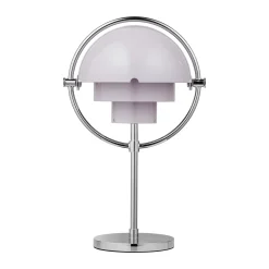 Gubi Multi-Lite -akkukäyttöinen pöytävalaisin, kromi/violetti, 30 cm