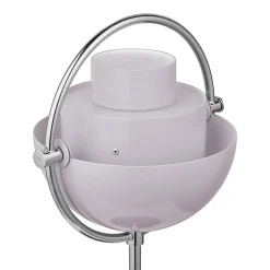 Gubi Multi-Lite -akkukäyttöinen pöytävalaisin, kromi/violetti, 30 cm