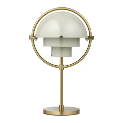 GUBI Multi-Lite -akkukäyttöinen pöytävalaisin, messinki/harmaa, 30 cm