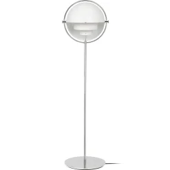 GUBI Multi-Lite lattiavalaisin, korkeus 148 cm, kromi/valkoinen