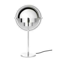GUBI Multi-Lite pöytävalaisin, korkeus 50 cm, kromi/kromi