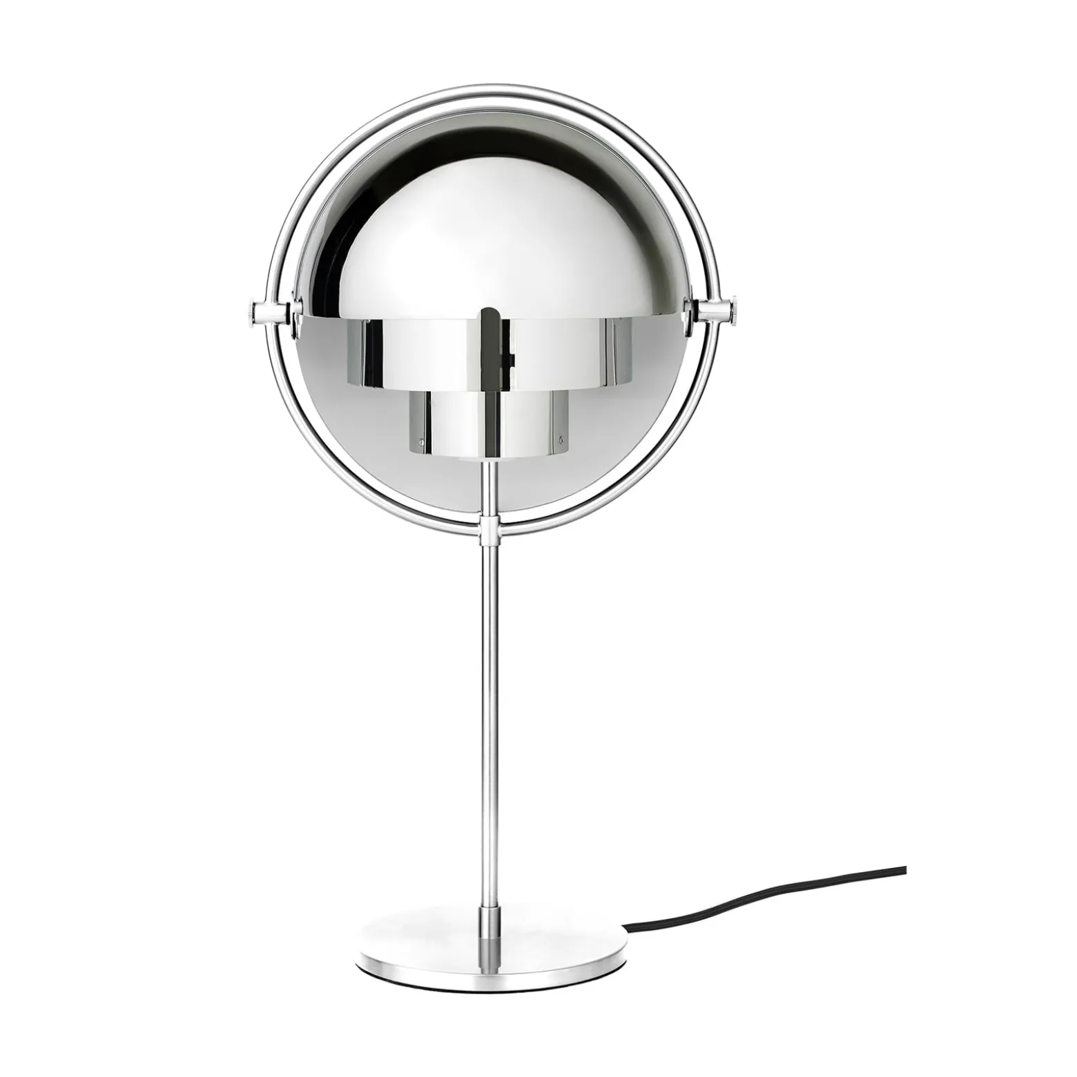 GUBI Multi-Lite pöytävalaisin, korkeus 50 cm, kromi/kromi
