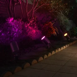 Hama Smart LED-maapiikkikohdevalo, musta WLAN, IP65 RGBW himmennettävä