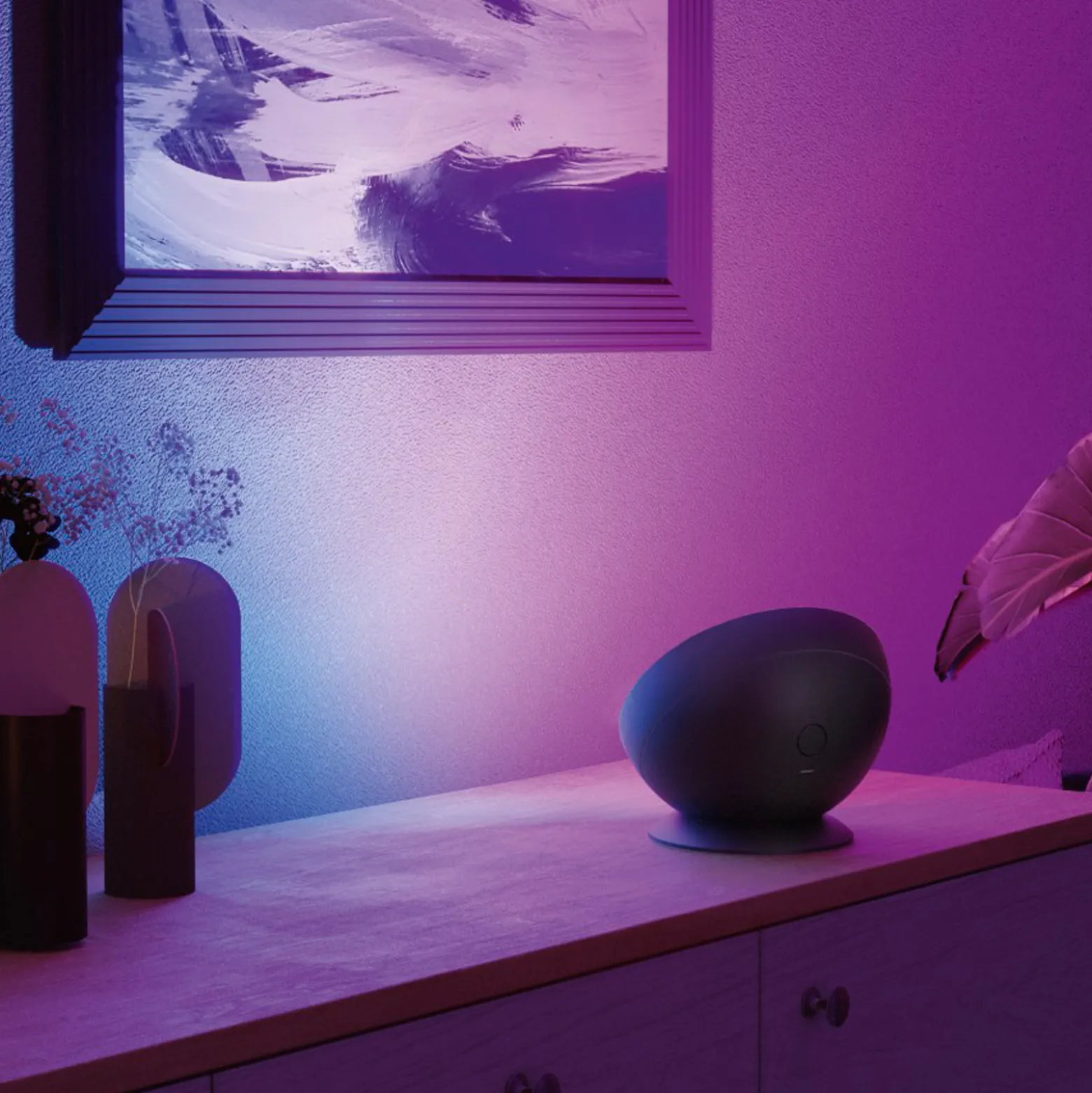 Hama Smart LED-pöytävalaisin, musta WLAN, RGBW, himmennettävä