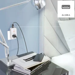 Hama Smart -WLAN-pistorasia + 2 x USB-A, 2 300 W