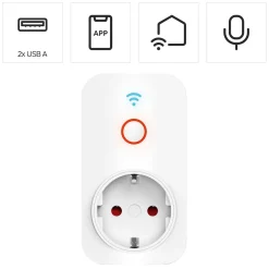 Hama Smart -WLAN-pistorasia + 2 x USB-A, 2 300 W