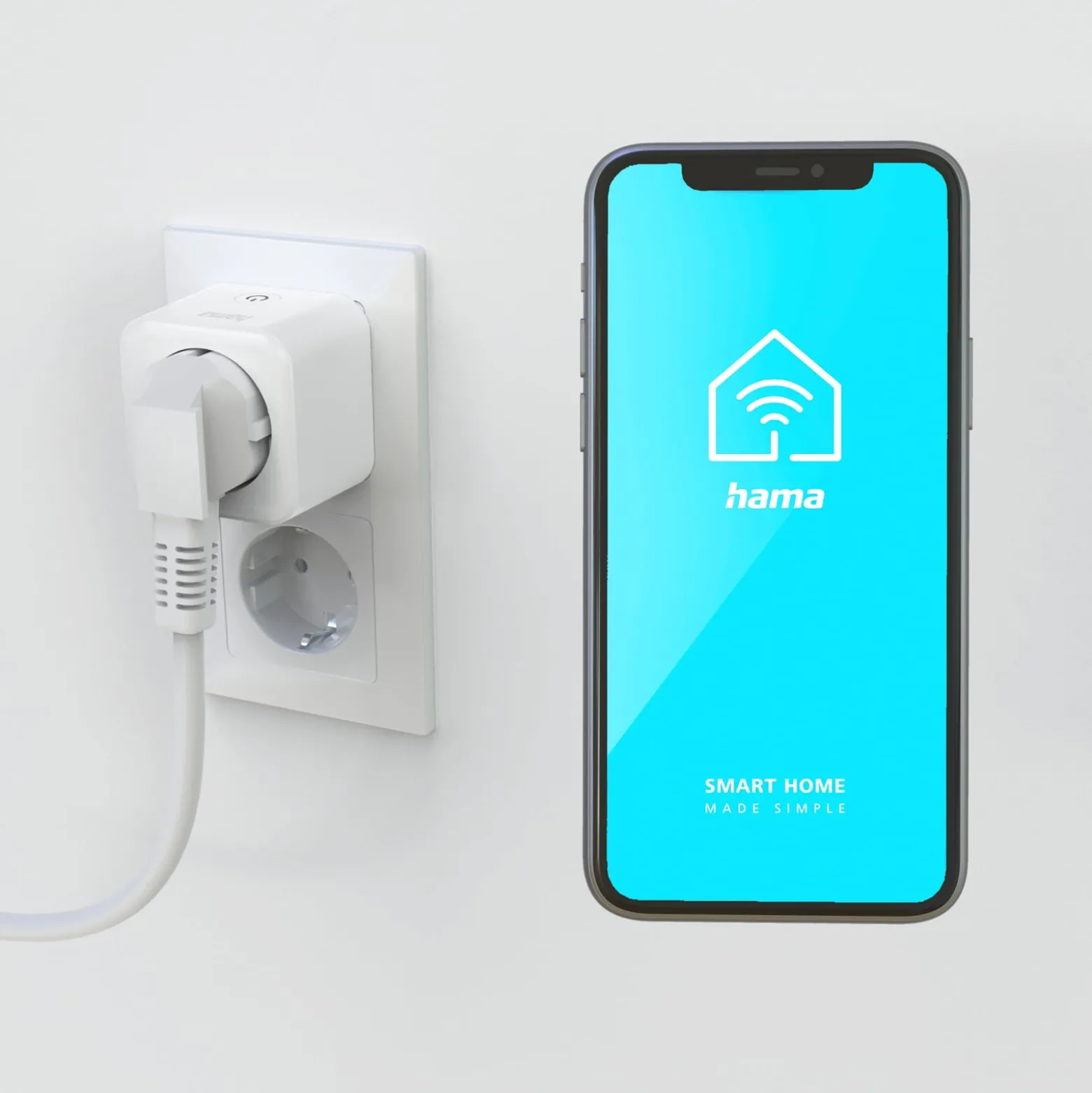 Hama WLAN-pistorasia Smart, Matter-kykyinen, valkoinen, 3,680 W