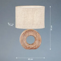 Hanke-pöytälamppu, korkeus 31 cm, hiekka