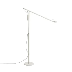 HAY Fifty-Fifty LED-lattiavalo, harmaa, korkeus 135 cm, himmennettävä