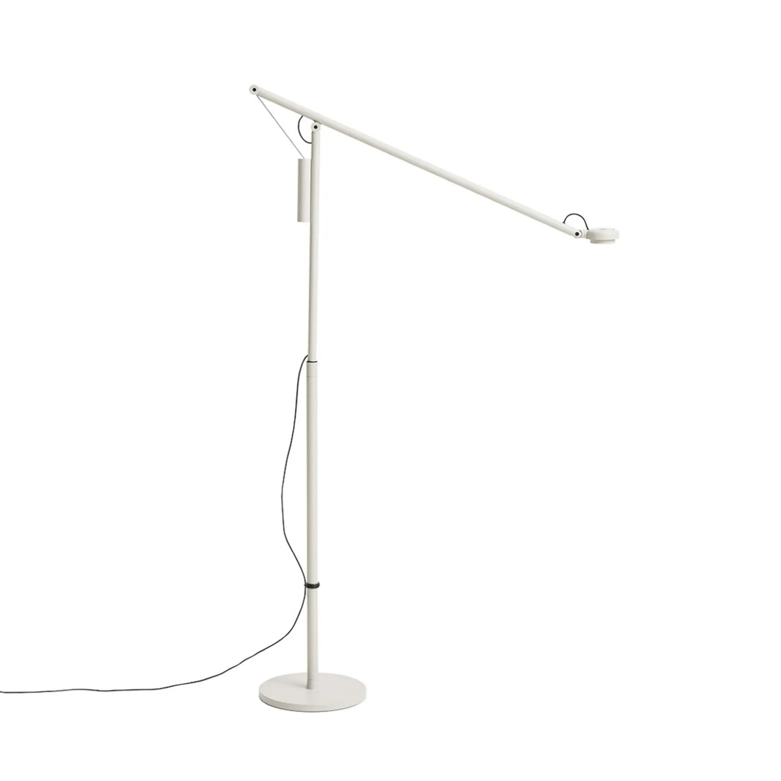 HAY Fifty-Fifty LED-lattiavalo, harmaa, korkeus 135 cm, himmennettävä