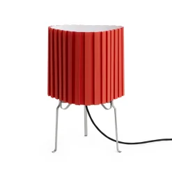 HAY-pöytälamppu Canelé, punainen, korkeus 37 cm, E14, kangas