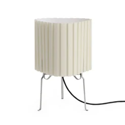 HAY-pöytälamppu Canelé, valkoinen, korkeus 37 cm, E14, tekstiili