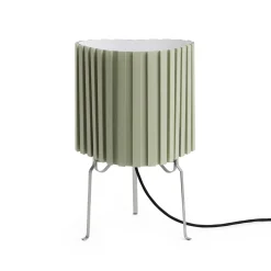 HAY-pöytälamppu Canelé, vihreä, korkeus 37 cm, E14, tekstiili
