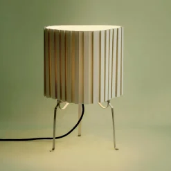 HAY-pöytälamppu Canelé, vihreä, korkeus 37 cm, E14, tekstiili
