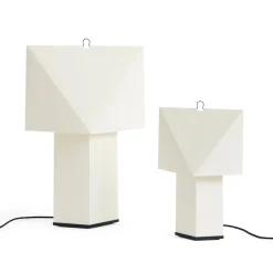 HAY pöytävalaisin Aplat, korkeus 44 cm, valkoinen, silkkipaperi, E14