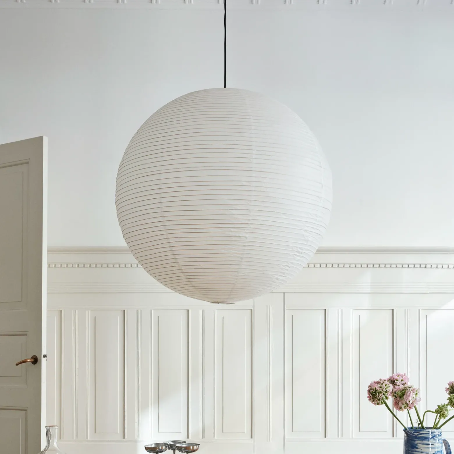HAY-varjostin Paper Shade, halkaisija 50 cm, valkoinen – ilman johtosarjaa