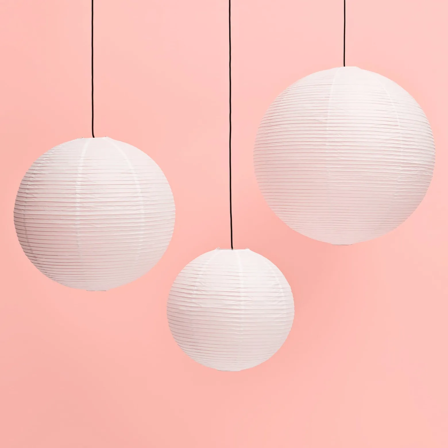 HAY-varjostin Paper Shade, halkaisija 50 cm, valkoinen – ilman johtosarjaa