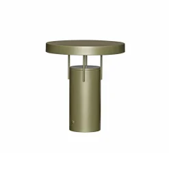 HÜBSCH LED-akkukäyttöinen pöytälamppu BringMe tummanvihreä metallinen, 28 cm