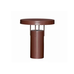 HÜBSCH LED-akkukäyttöinen pöytälamppu BringMe, viininpunainen metalliväri, 28 cm