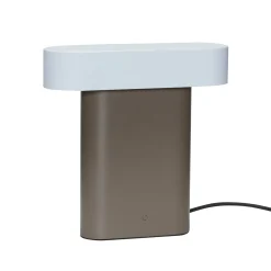 HÜBSCH LED-pöytävalaisin Sleek, ruskea/vaaleanharmaa rauta, PC