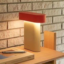 HÜBSCH LED-pöytävalaisin Sleek, vaaleanvihreä/punainen, rauta, PC