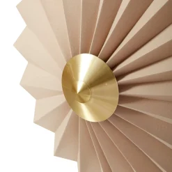 HÜBSCH Pliss seinävalaisin, beige, rauta, kangas, E27, kaapeli