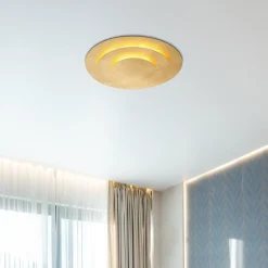 Heda LED-kattovalaisin, Ø 35 cm, kullanvärinen, metallia