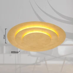Heda LED-kattovalaisin, Ø 49 cm, kullanvärinen, metallia