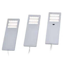 Helena LED-kalustevalaisin, 19 x 7 cm, 3 kpl, anturi, metallia