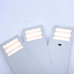 Helena LED-kalustevalaisin, 19 x 7 cm, 3 kpl, anturi, metallia