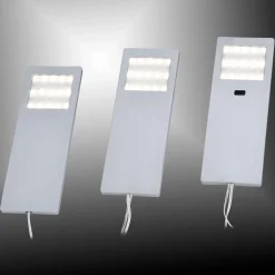 Helena LED-kalustevalaisin, 19 x 7 cm, 3 kpl, anturi, metallia