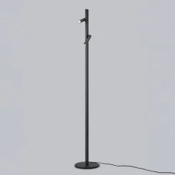 Helestra Coni-LED-lattiavalo 2 spottia 160cm musta