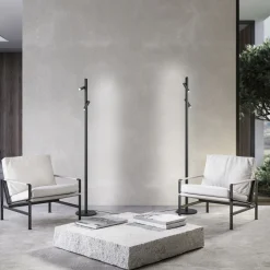 Helestra Coni-LED-lattiavalo 2 spottia 160cm musta