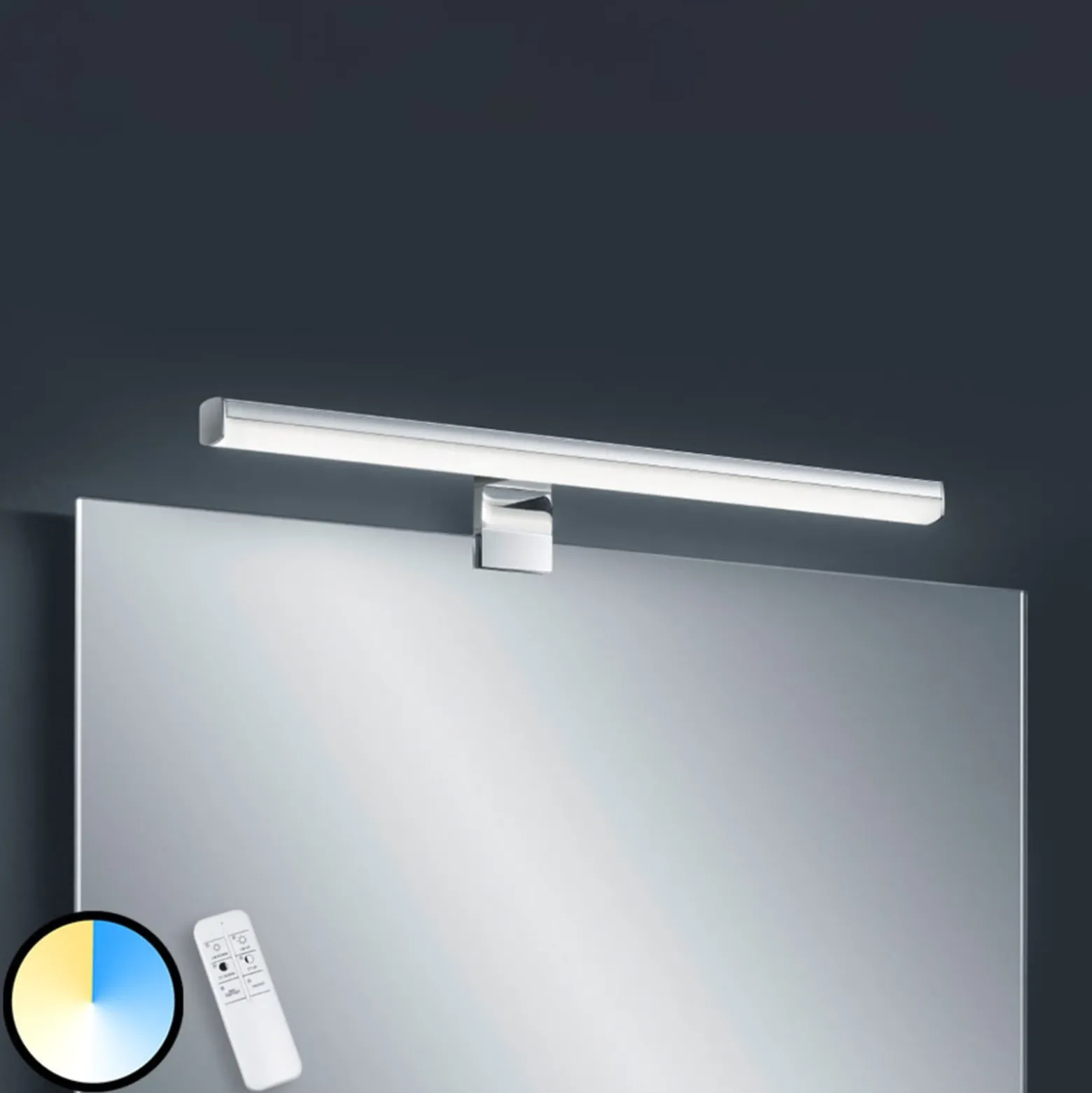 Helestra Gaia LED-peililamppu kaukosäädin 49 cm