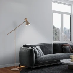 Helestra LED-lattiavalo LUK, ruskea, himmennettävä, korkeussäädettävä
