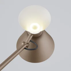 Helestra LED-lattiavalo LUK, ruskea, himmennettävä, korkeussäädettävä