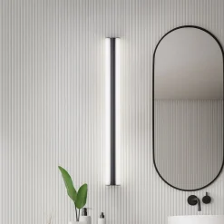 Helestra LED-peililamppu LOOM, pituus 120 cm, musta, IP44