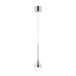 Helestra LED-riippuvalaisin DUC, kromi, IP44, Ø 7 cm