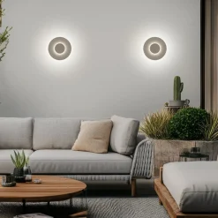 Helestra LED-ulkoseinävalaisin BUD, himmennettävä, vaaleanruskea, IP65