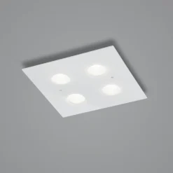 Helestra Nomi-LED-kattovalo 38x38cm himmen., valk.