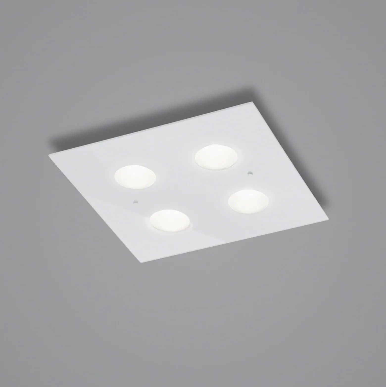 Helestra Nomi-LED-kattovalo 38x38cm himmen., valk.